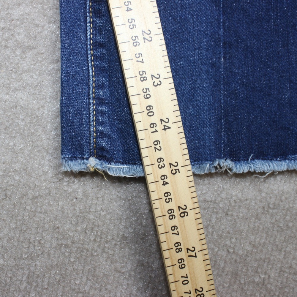Universal‎ Thread High Rise Kick Boot Crop Patchwork Jeans Blue 14/32R - Picture 2 of 7